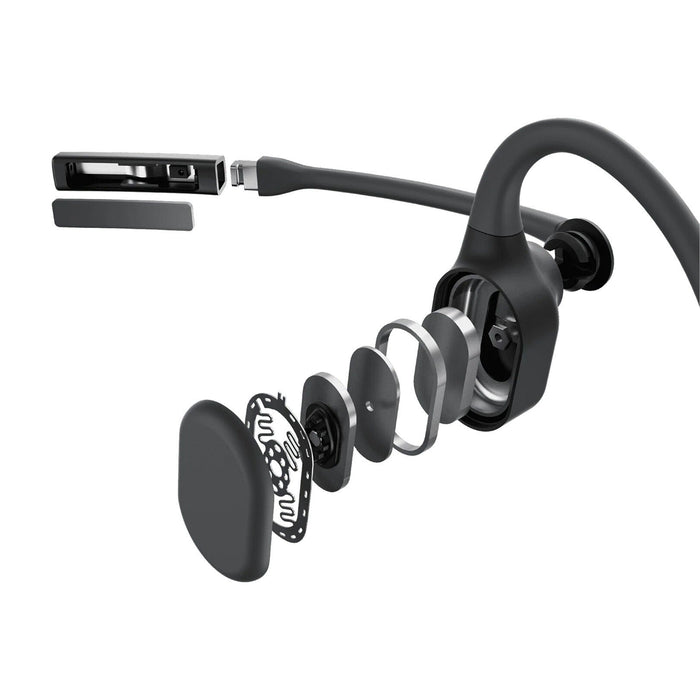 SHOKZ OpenComm2 USB-A | Bone conduction headphones - Bluetooth - USB-A adapter - Microphone - Black